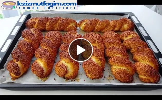 ️Dışarda Tanesi 20 Lira Sadece 1 Bardak Süt Ile 8 Tane Çıtır Simit Yaptım #Simit #Çıtır #Asmr