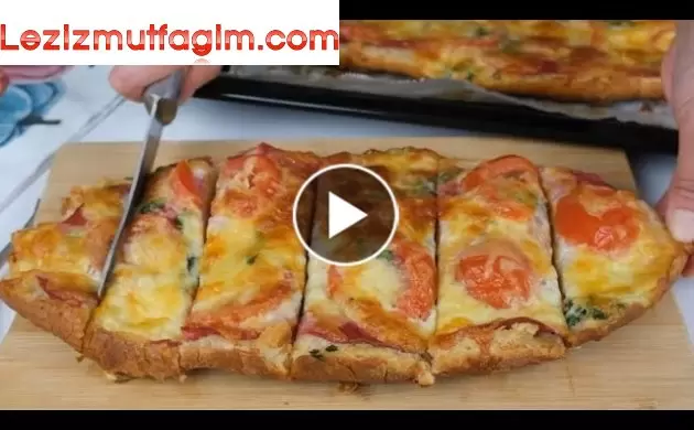 Sadece 1 Adet Ekmek Istediğiniz Malzeme ️Müthiş Lezzetli Pizza