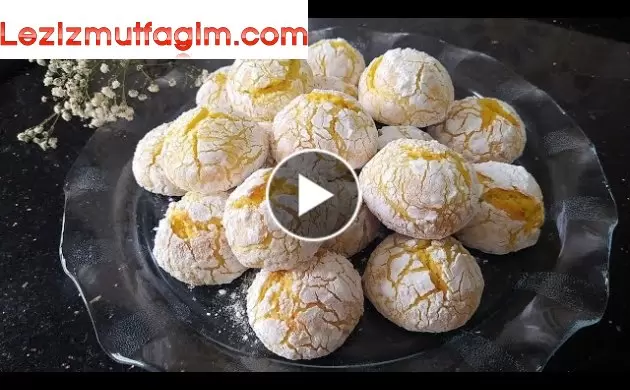 Yapması Keyifli Tadı Lezzetli Az Malzemeli Limonlu Çatlak Kurabiye Tarifi