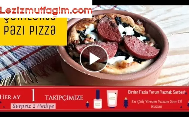 Çömlekte Pazı Pizza Tarifi