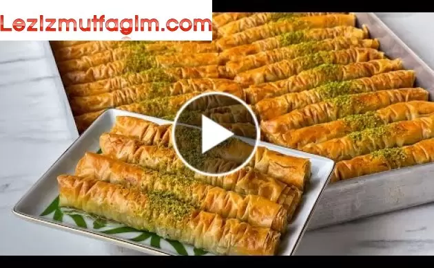 Çıtırlığı Ve Lezzeti Ile Herkesi Kendine Hayran Bırakan ️ Kaymaklı Fıstıklı Burma Baklava Tarifi