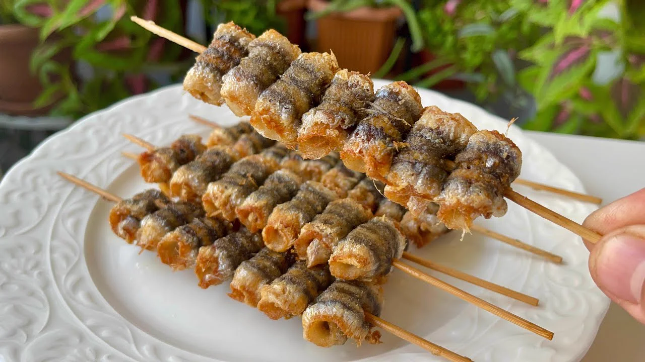 HAMSİ ŞİŞ TARİF ÇÖP ŞİŞTE Çıtır Rulo HAMSİ Nasıl Yapılır